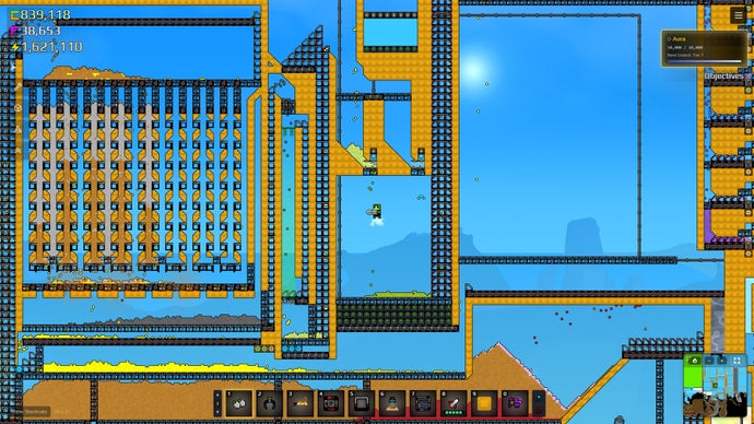 Sandustry, the factory game where every single pixel is a resource you can build with, is out in early access