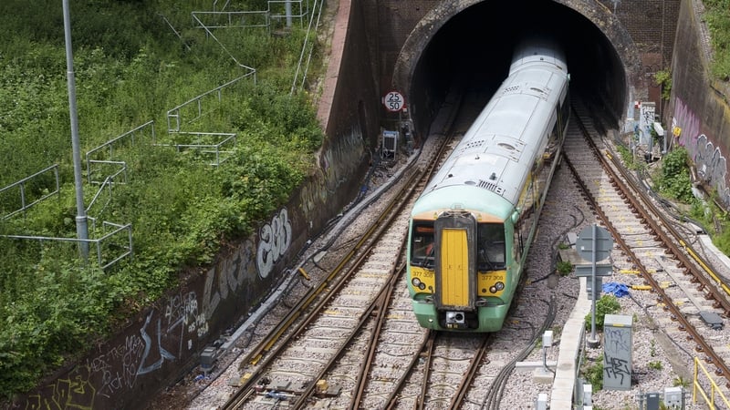 Police at scene of train derailment in England