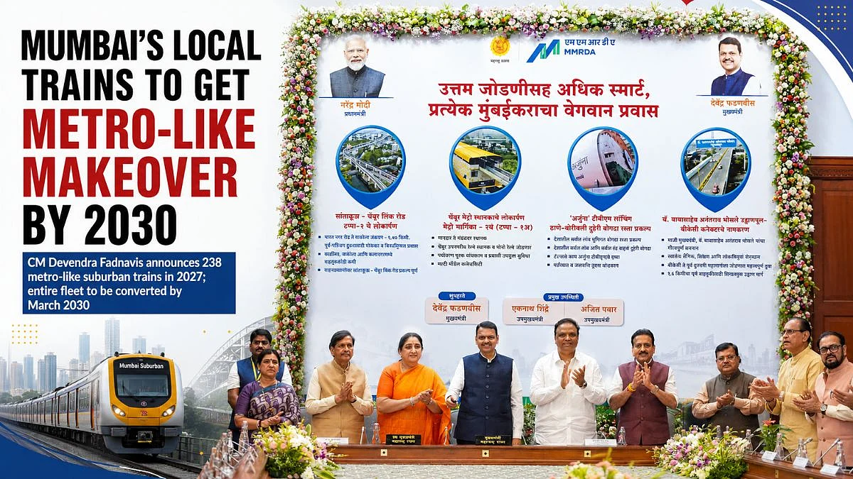 'Mumbai’s Entire Suburban Rail Fleet Will Be Converted To Metro-Like Trains By March 2030,' Says CM Devendra Fadnavis | VIDEO