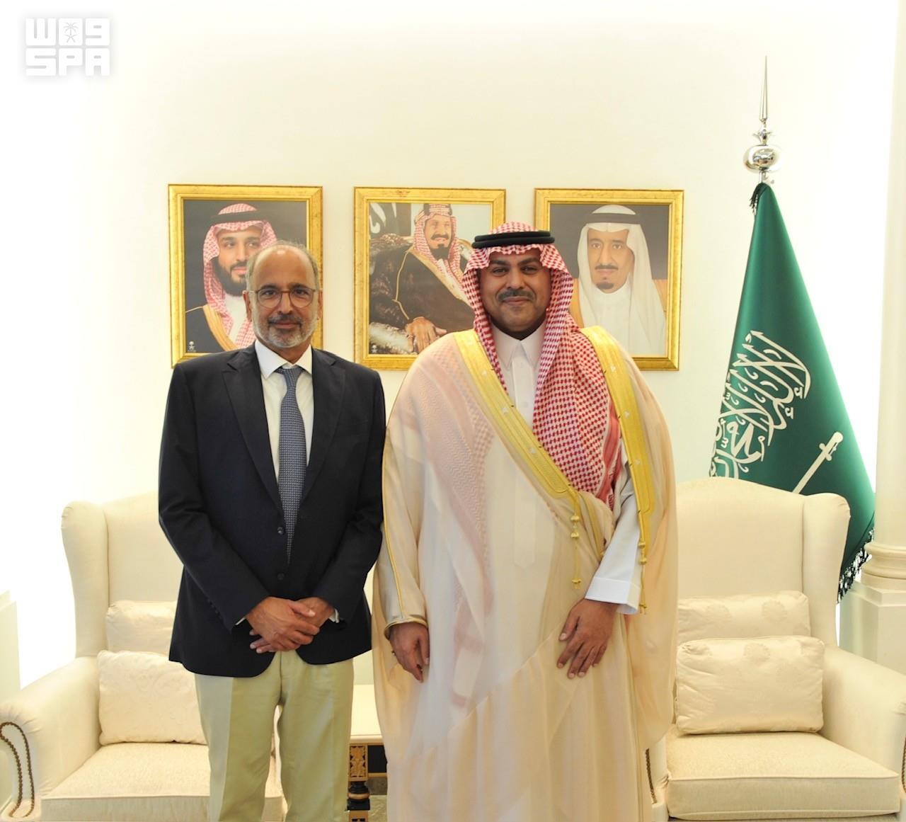 Saudi ambassador in Lebanon discusses humanitarian situation with UN official