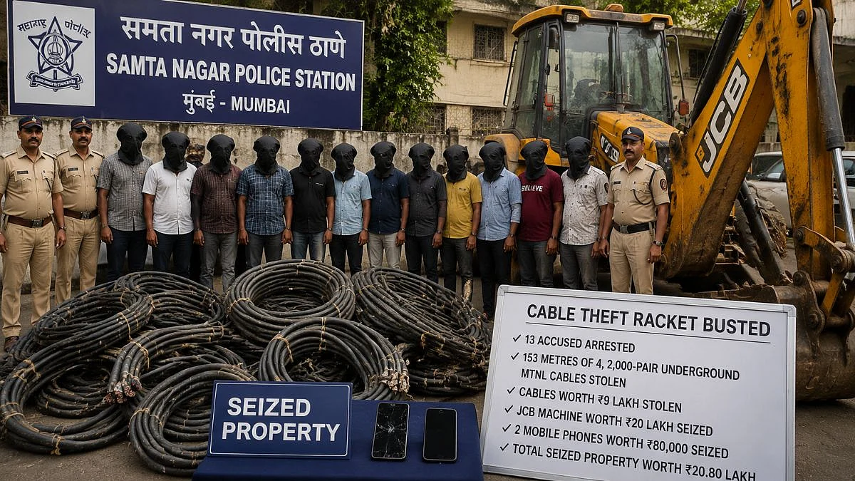 Mumbai Crime: 13 Arrested For Allegedly Stealing MTNL Underground Cables Worth ₹9 Lakh In Kandivali East