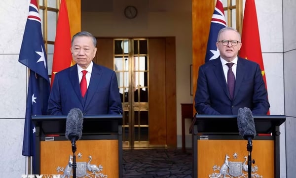 Vietnam’s Top Leader Concludes Australia Visit With Trade, Defense in Focus