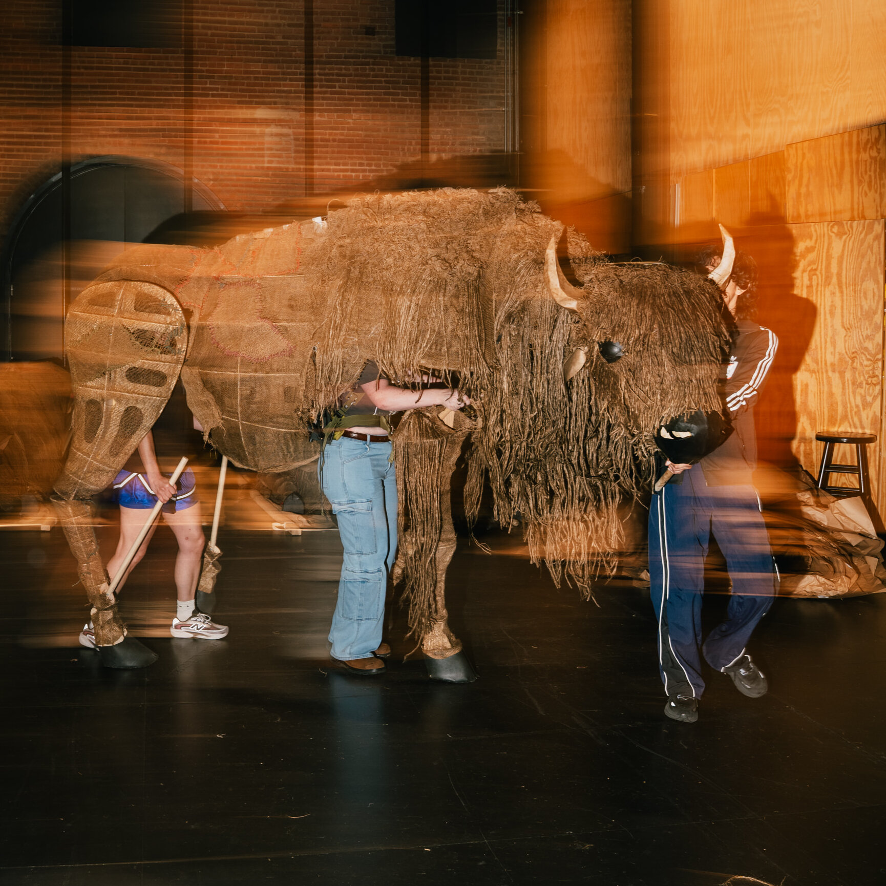 Conjuring a Herd of Buffalo From Steel, Wood and Burlap