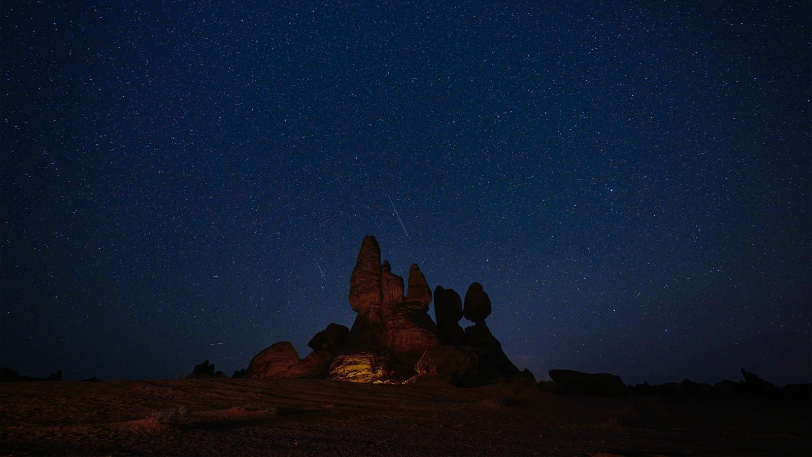 Perseid meteor shower observed over AlUla’s Gharameel Reserve at annual peak