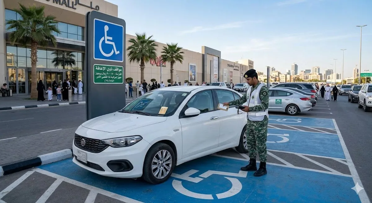 Saudi traffic authorities fine 2,335 vehicles for parking in disabled spaces