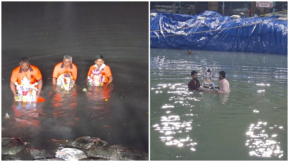 Thane Ganeshotsav: Only 88 Idols Immersed At Artificial Lake Against 525 At Creek Ghat, Raising Eco Concerns