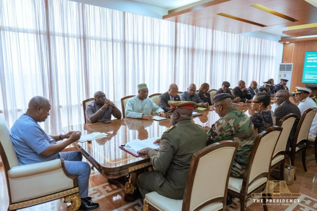 Photos: Mahama chairs security meeting over drug trafficking through Ghana’s ports