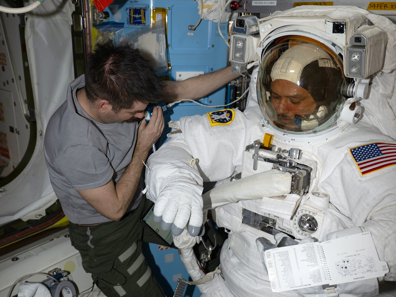 Thursday Packed with More Spacewalk Preps and Advanced Tech Research