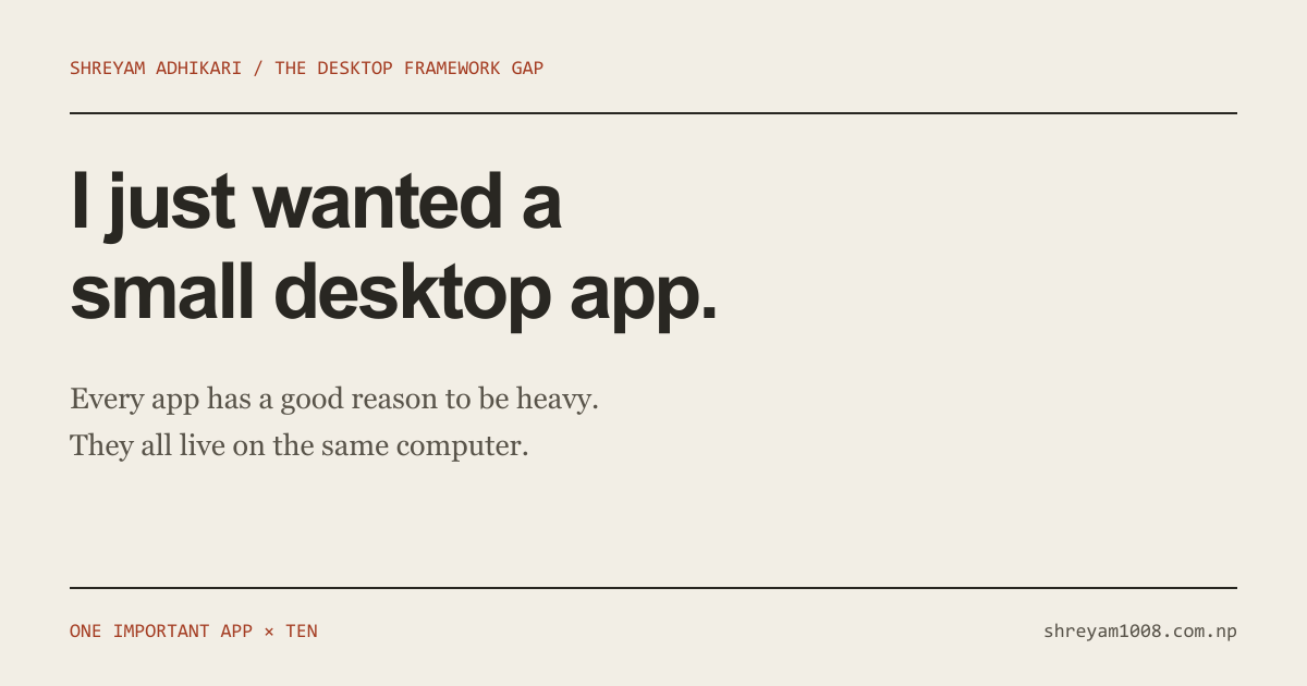 Desktop Apps Keep Getting Heavier