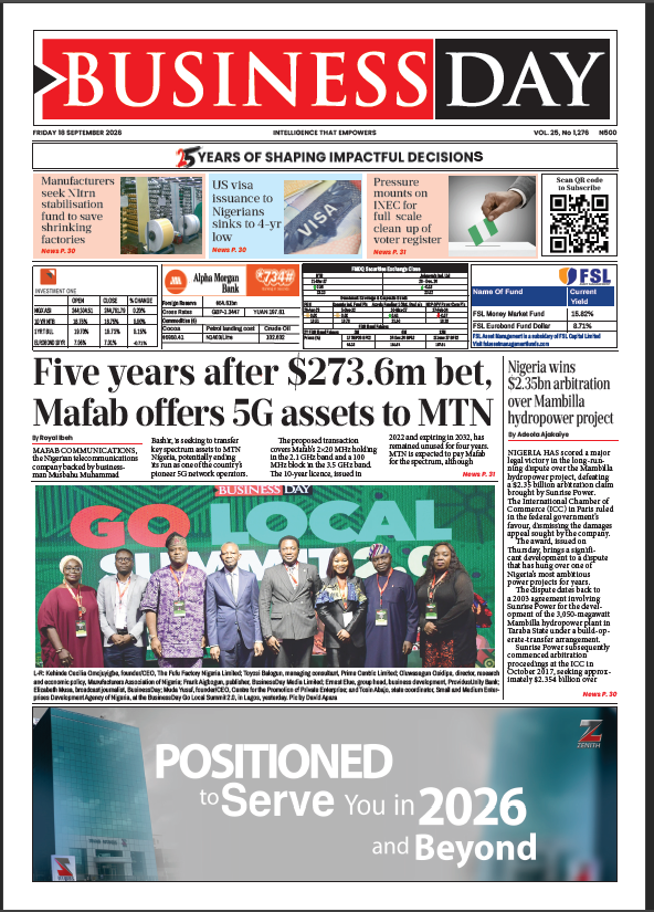 BusinessDay 18th Sep 2026