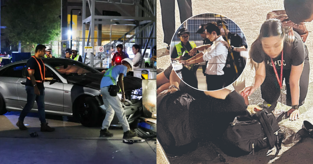 Mercedes driver, 42, arrested for drink driving after car hits woman near Esplanade Mall & causes spinal fracture