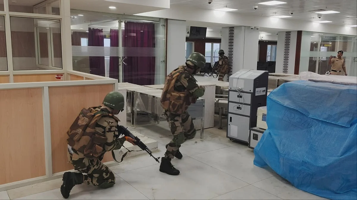 Joint Anti-Terror Mock Drill At Airport To Tackle Terror Threat In Indore