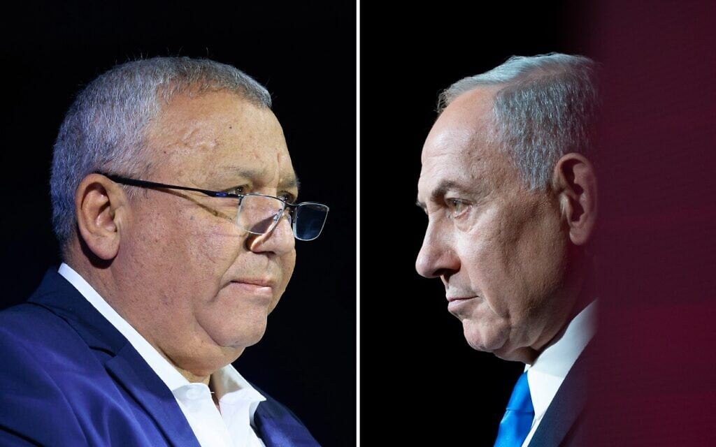 Eisenkot opens up a lead on Netanyahu in new ToI poll, but both blocs shy of majority