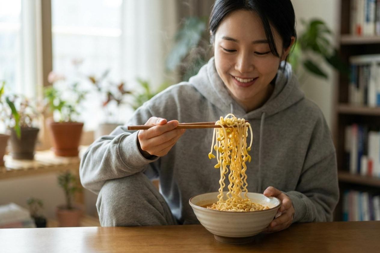 Young Koreans upgrade instant noodles