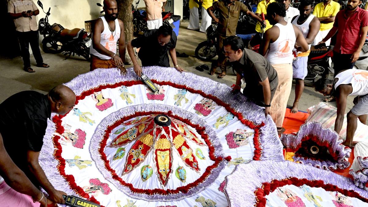 Under tight security, ‘divine umbrellas’ from Chennai reach Tirupati for Tirumala Brahmotsavams