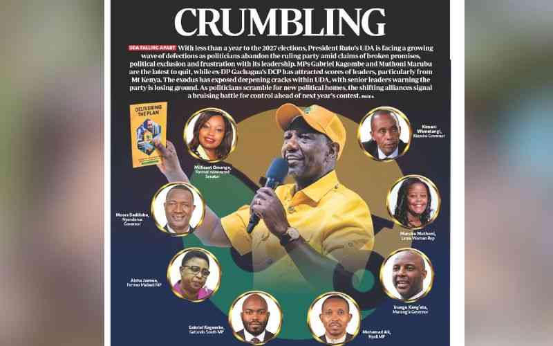 Crumbling: Leaders flee Ruto party as 2027 political storm gathers