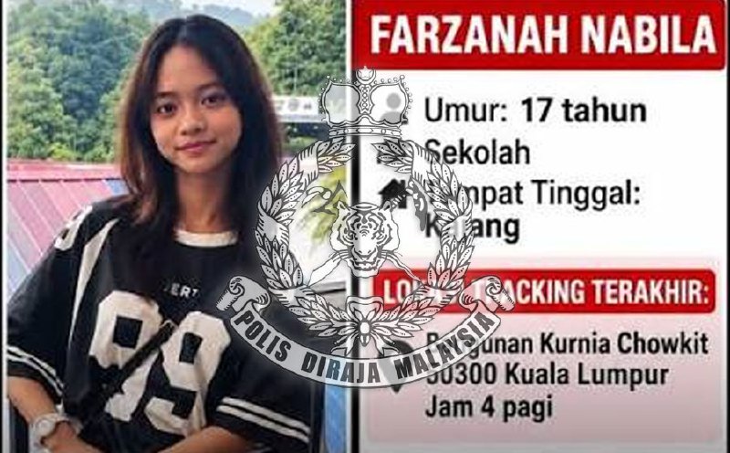Police appeal for information on missing Kajang teenager