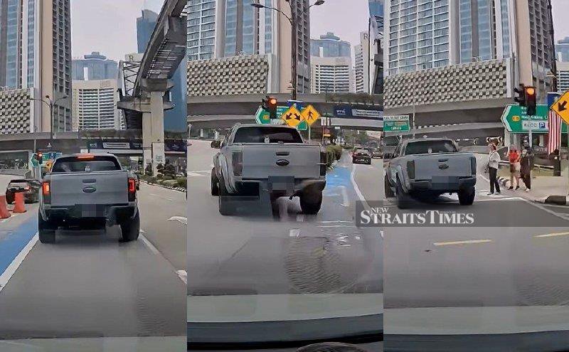 #NSTviral: Ford Ranger driver criticised over pedestrian crossing footage