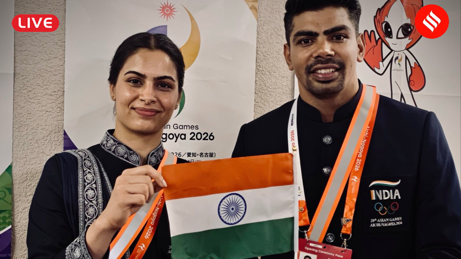 Asian Games 2026 Opening Ceremony Live: Pawan Sehrawat, Manu Bhaker to lead out Indian contingent