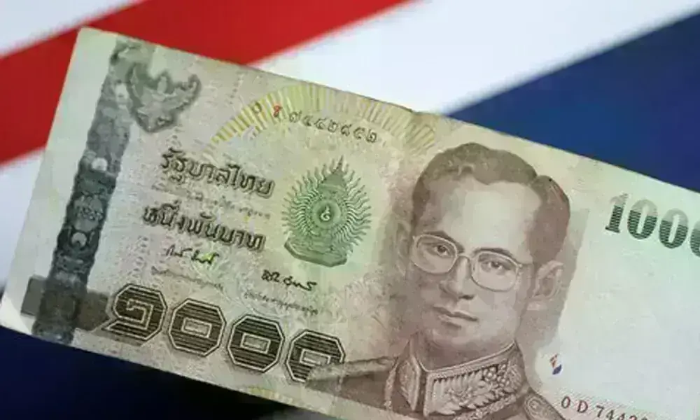 Thai baht/US dollar weaker on Friday