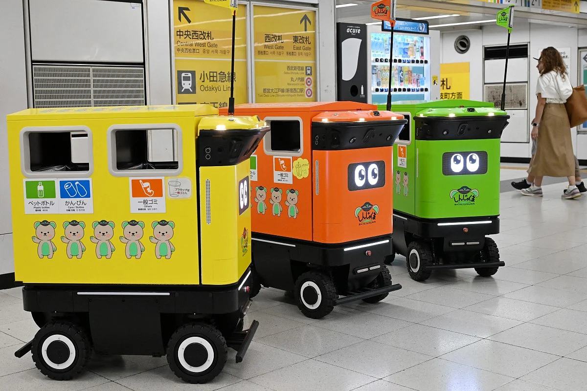 Japan trials robot bins to ease cleaners’ workload