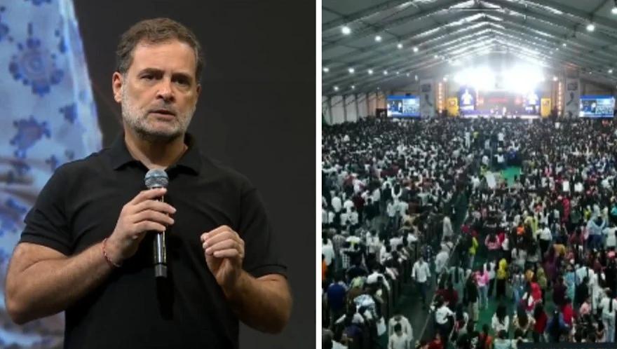 Rahul Gandhi Chhatron Ki Goonj Indore: ‘1.5 Crore Students Deprived Of Scholarships As System Wants Andhbhakts, Not Students,’ LoP Rahul Gandhi Hits Out At Government | VIDEO