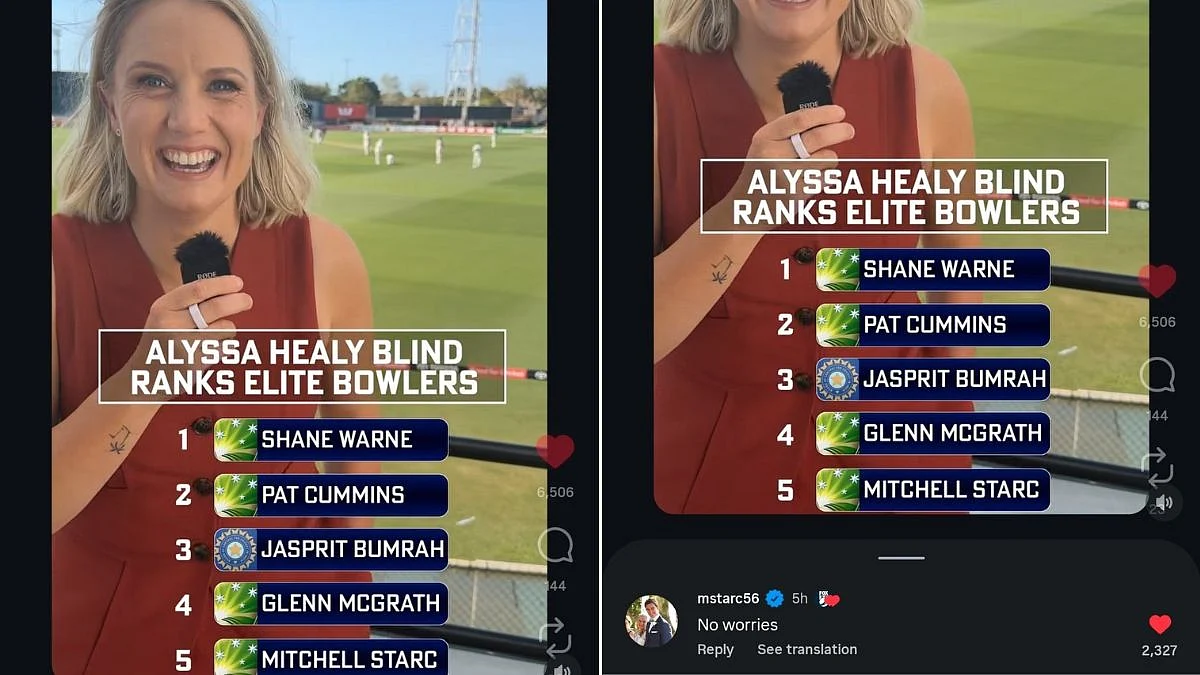 ‘No Worries’: Mitchell Starc’s Hilarious Reaction After Wife Alyssa Healy Ranks Him Below Jasprit Bumrah in All-Time XI Goes Viral