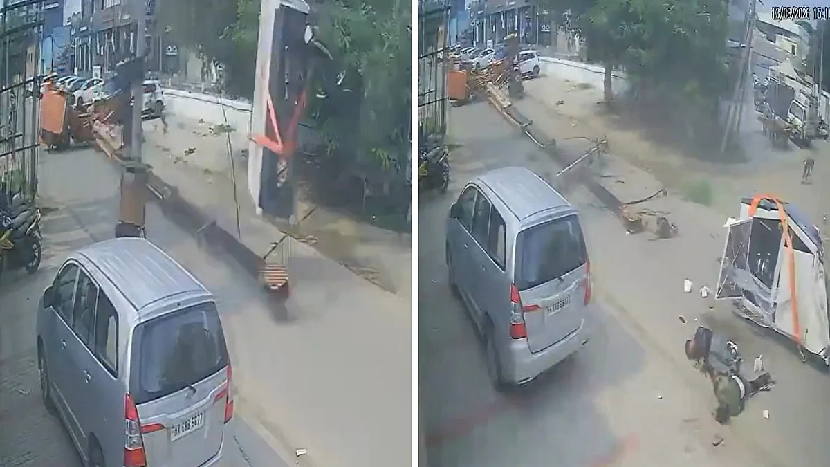 VIDEO: 2 Workers Killed After Crane Loses Balance While Lifting Generator In Haryana's Panchkula