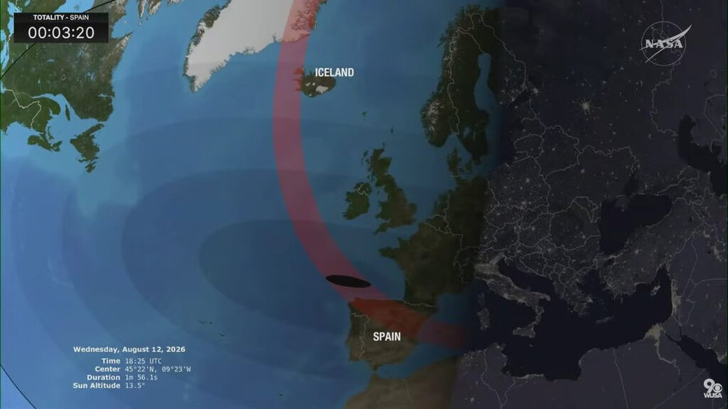 NASA shows Crimea as Russian on a map during its eclipse broadcast