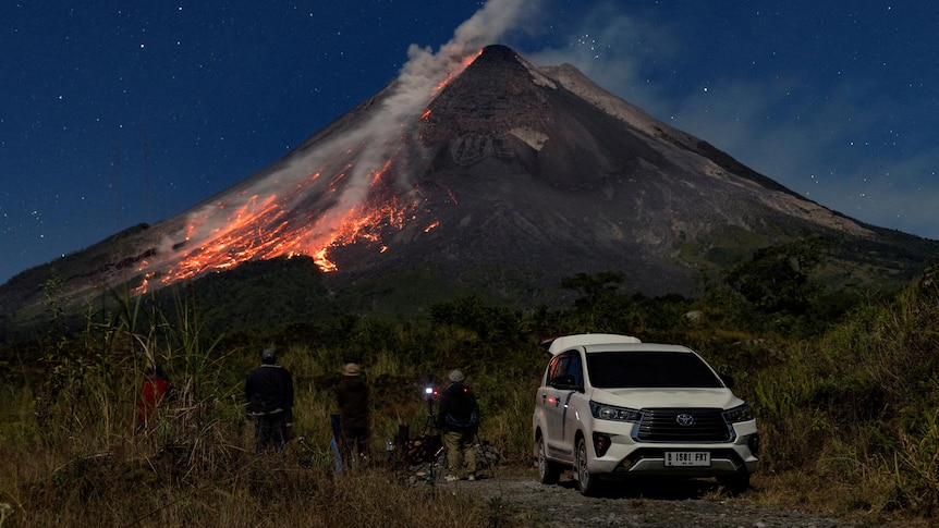 Six volcanoes erupt within days in Indonesia in 'rare' event