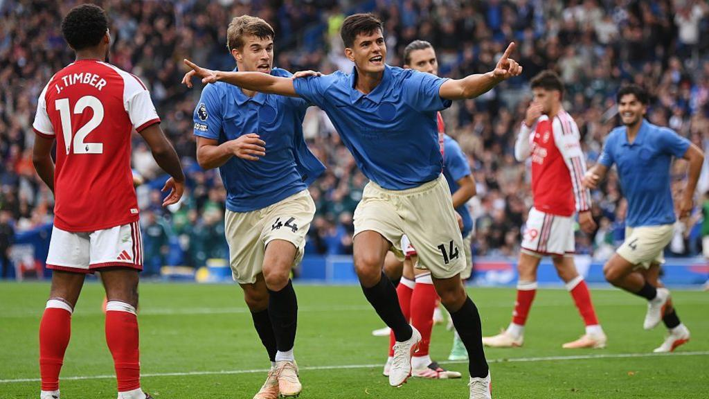 Arsenal handed first loss by brilliant Brighton