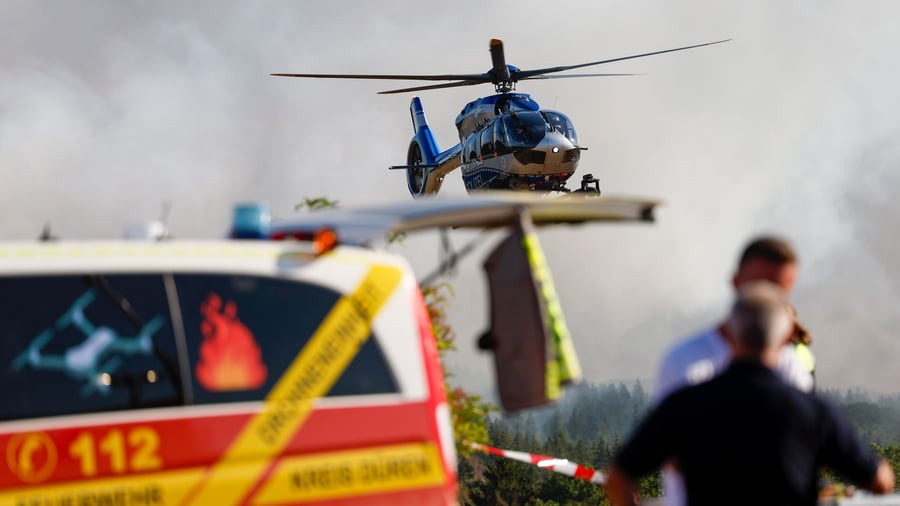 Heatwave: Forest fire in NRW district – 1,800 people evacuated