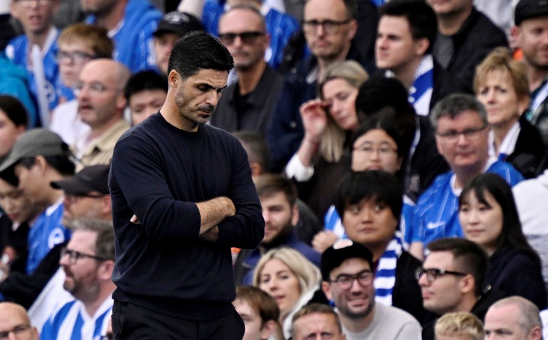 Brighton defeat a 'big lesson' against complacency for Arsenal, says Arteta