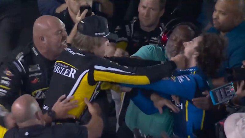 NASCAR drivers get physical after incident