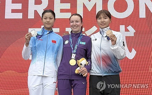 (2nd LD) (Asiad) Shin Ji-eun wins bronze in cycling for S. Korea's 1st medal