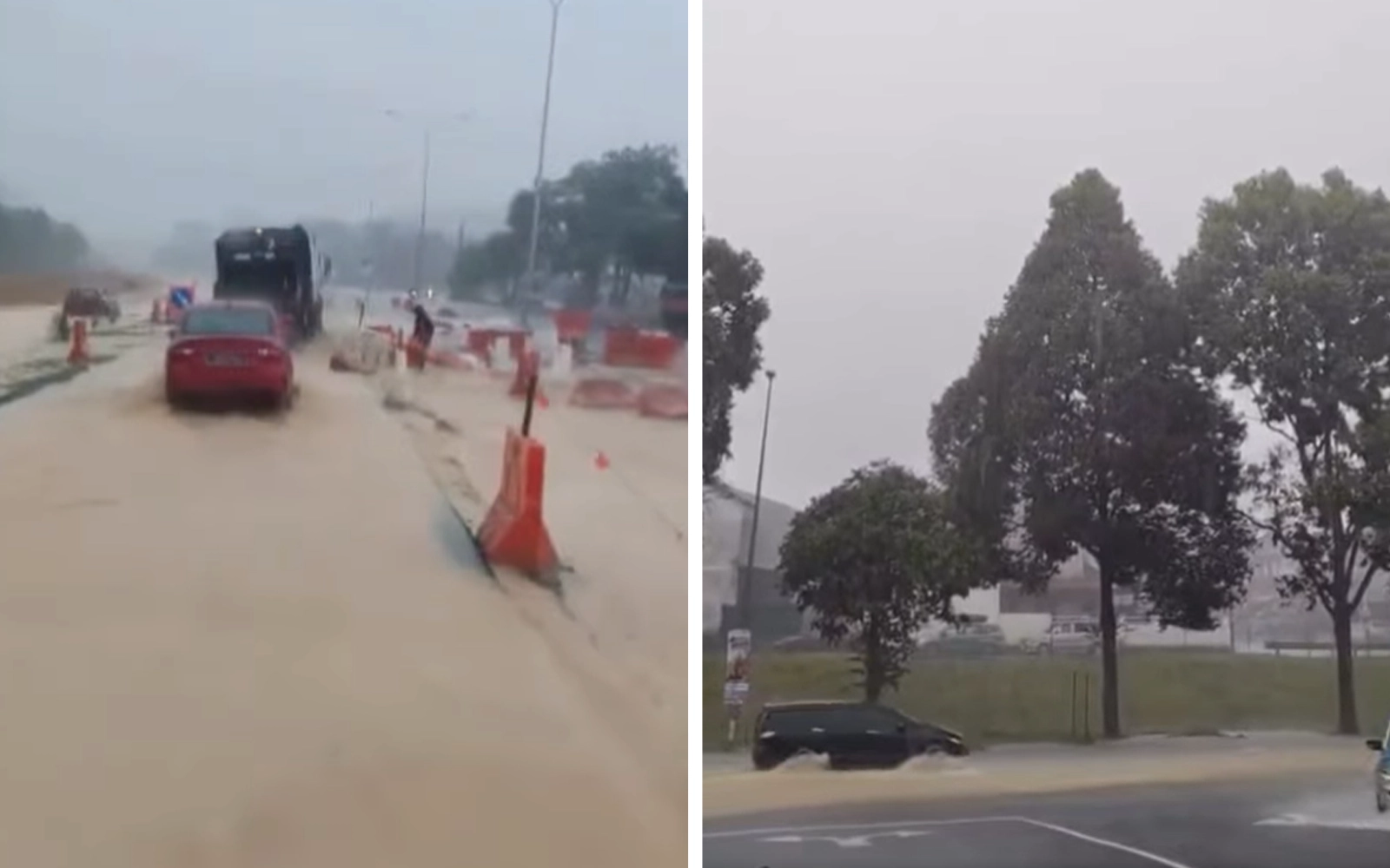Several areas in Puncak Alam were hit by flash floods