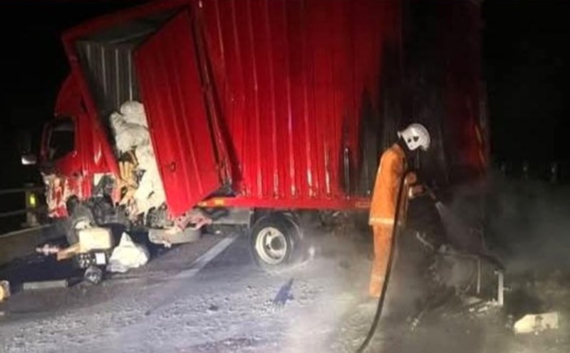 Teacher killed after motorcycle catches fire in LPT2 crash in Dungun