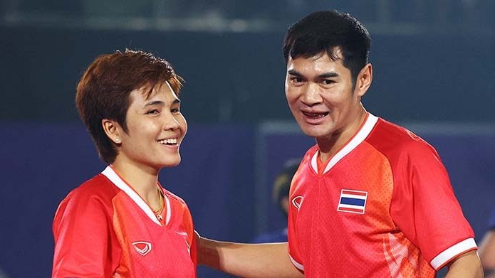 Thailand win first Asian Games gold through mixed techball pair