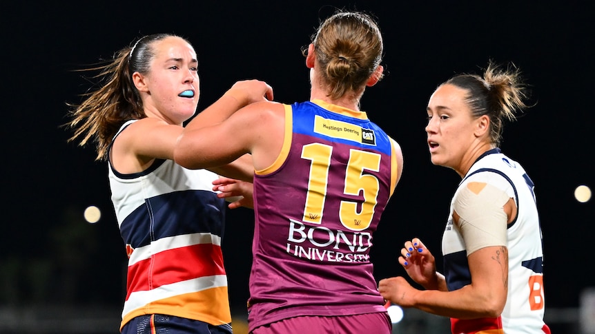 Crows prevail in fiery AFLW clash with Lions
