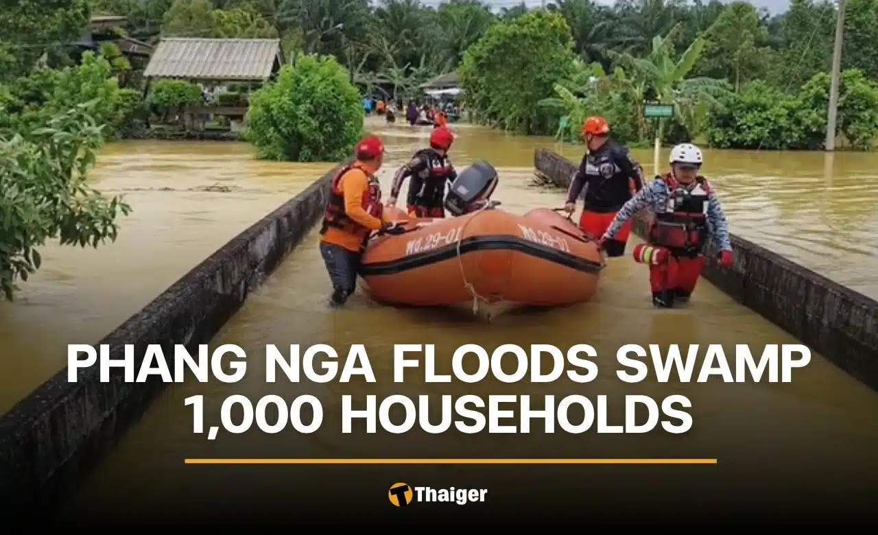 Phang Nga floods hit about 1,000 households in Takua Pa
