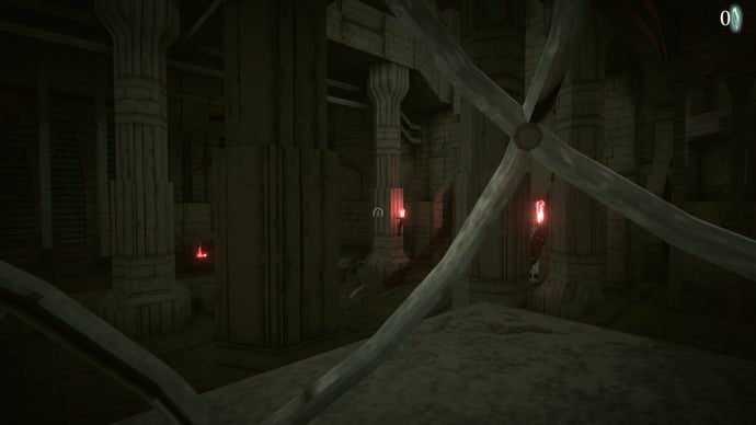I love the Dark Soulful architecture of The Canon of Balls, a rolling open world game inspired by Sega, Fumito Ueda and Minecraft parkour