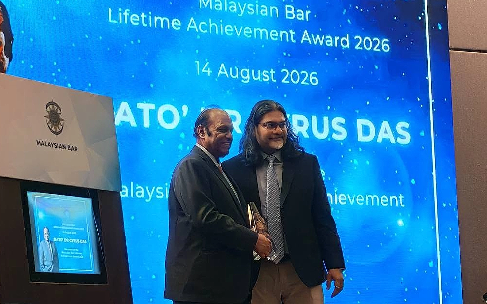 Cyrus Das honoured with Malaysian Bar Lifetime Achievement Award
