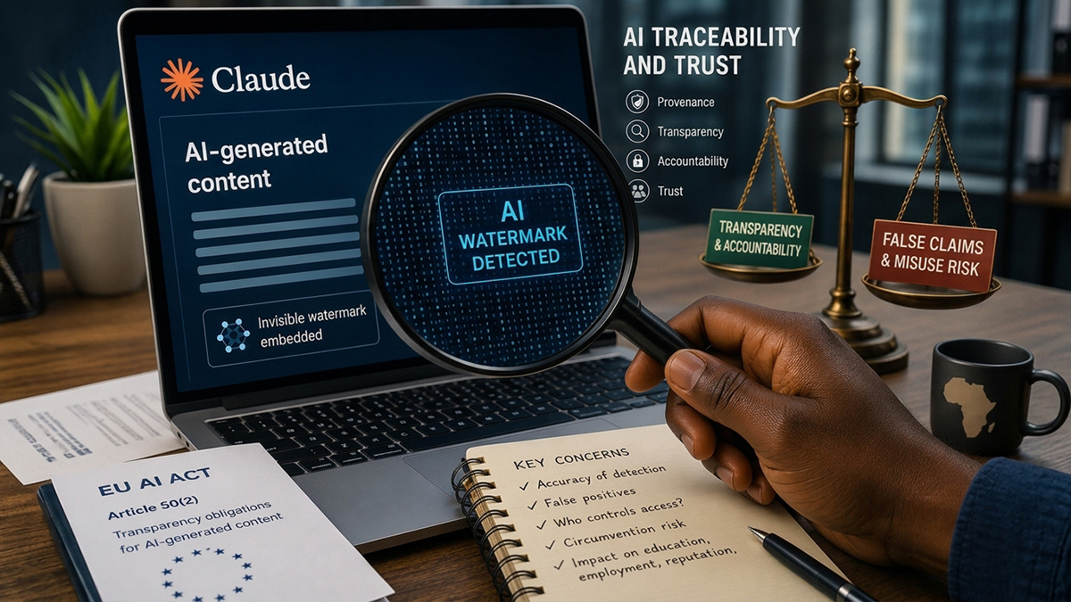 Claude AI watermarking is not definitive evidence, say SA experts