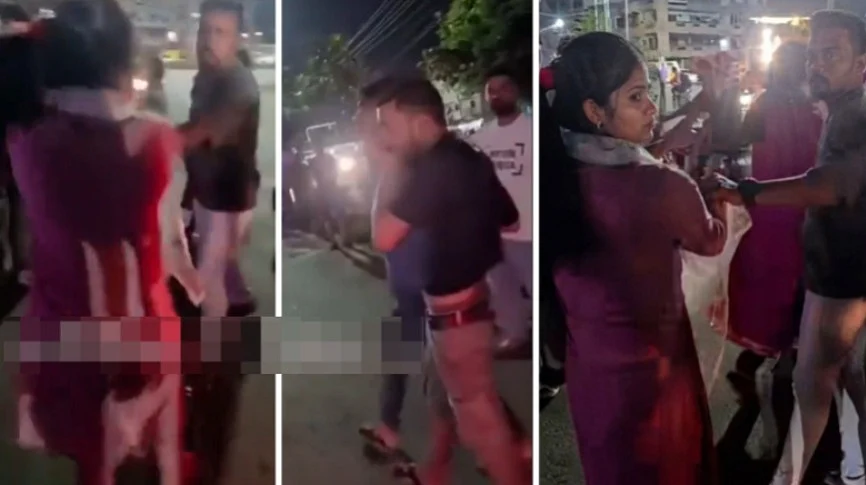 Husband On Night Shift, Wife Eats Momos With Boyfriend In Bhopal; Roadside Fight Caught On Camera