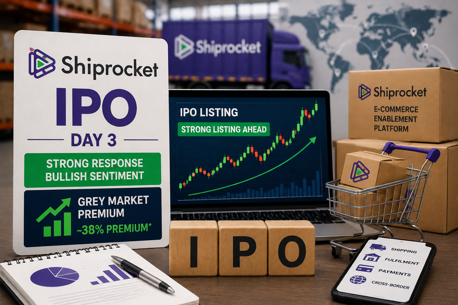 Shiprocket IPO ends day 3 with 99.3x subscription on strong QIB push. Check GMP & other details