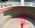 Memorial for second world war vandalized with bubbles and graffiti in Washington