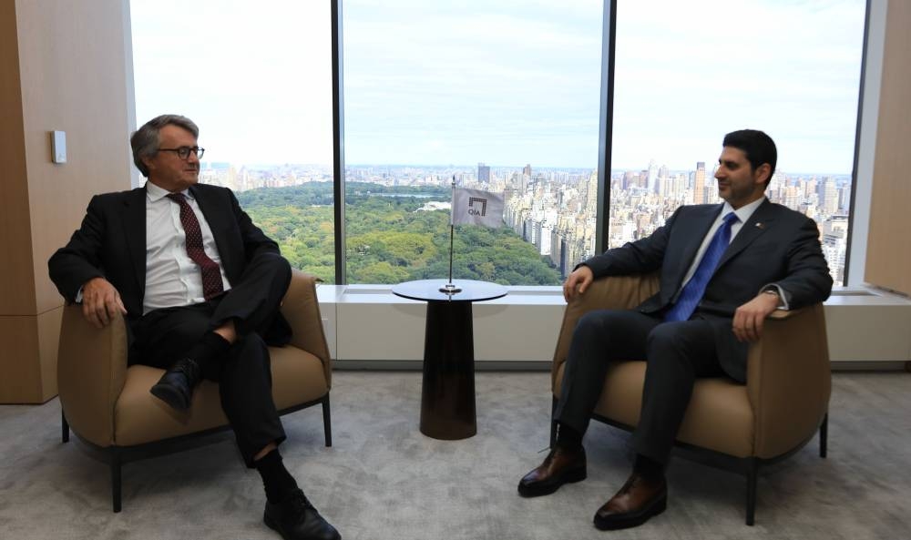 Qatar Central Bank Governor meets Ashmore Group CEO