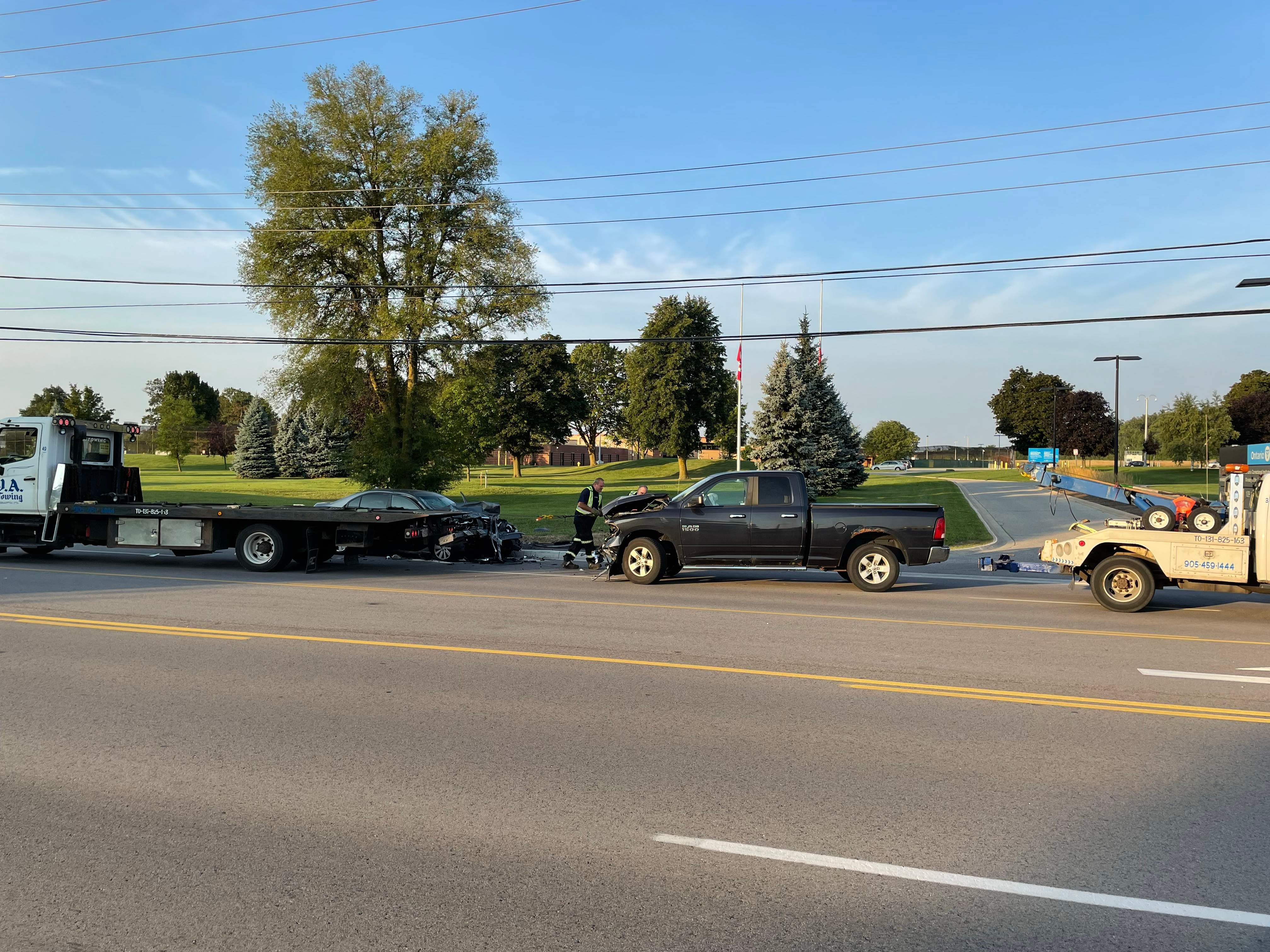 Collision in Brampton sends 2 to hospital