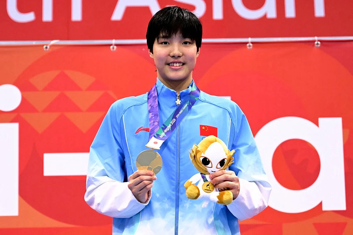 She is only 13 and has smashed an Asian Games record