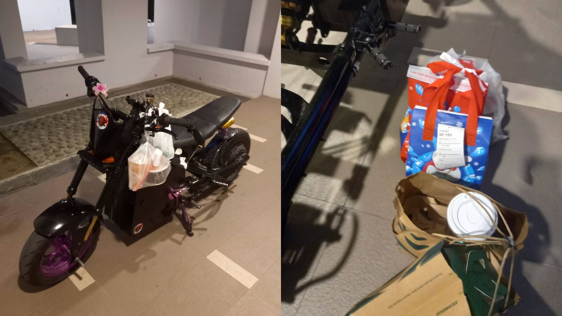 ‘At least install a food delivery box’: Rider criticised after food packages left on HDB floor